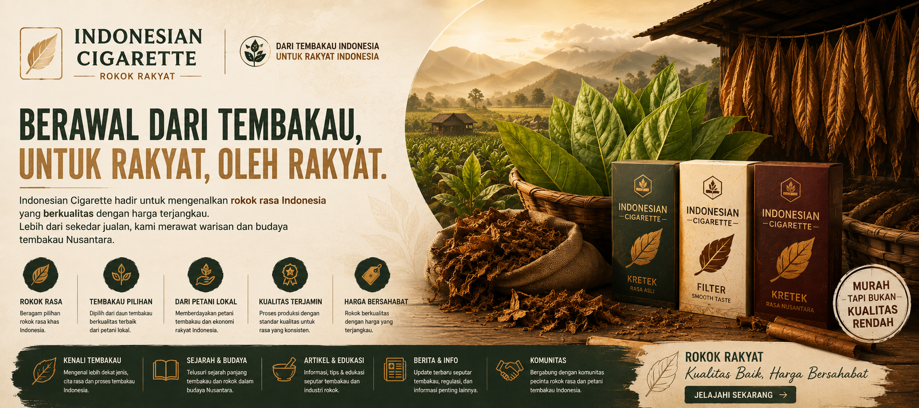 Berawal dari tembakau, untuk rakyat oleh rakyat